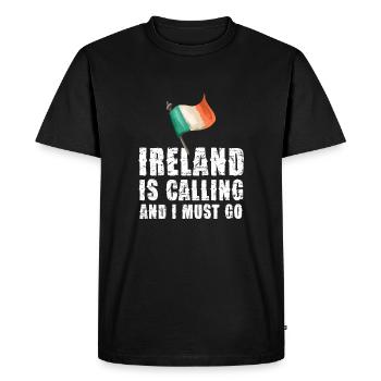 L’Irlande m’appelle et je dois y aller - T-shirt Premium bio Homme - noir - Devant - Nico (187cm)