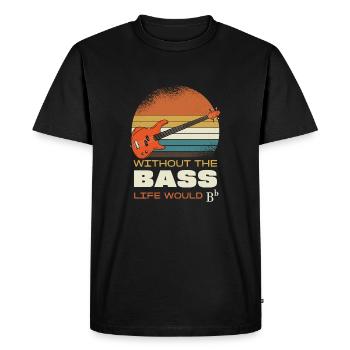 Sans basse, la vie serait B - T-shirt Premium bio Homme - noir - Devant - Nico (187cm)