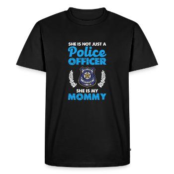 Ce n’est pas seulement une policière, c’est la mienne - T-shirt Premium bio Homme - noir - Devant - Nico (187cm)