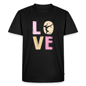Dance Love Silhouette Sports Motif - Men's Premium Organic T-Shirt - black - Front - Nico (187cm)