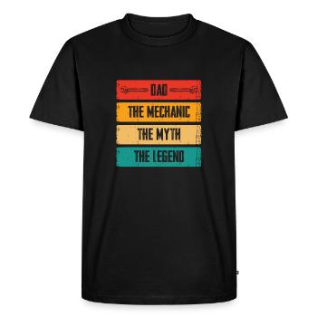 Father of the Mechanics The Legend Myth - Men's Premium Organic T-Shirt - black - Front - Nico (187cm)