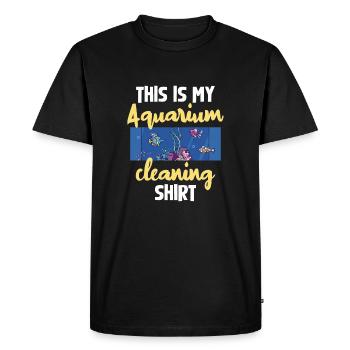 Aquarium Cleaning Funny Saying - Men's Premium Organic T-Shirt - black - Front - Nico (187cm)