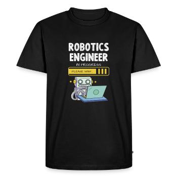 Robotics Engineer In Progress Please Wait - Men's Premium Organic T-Shirt - black - Front - Nico (187cm)