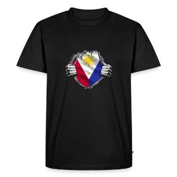 Drapeau philippin Pride - T-shirt Premium bio Homme - noir - Devant - Nico (187cm)