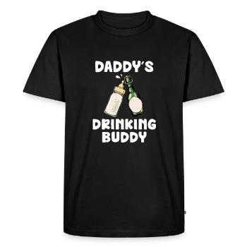 Daddy's Drinking Buddy Funny Baby Design - Men's Premium Organic T-Shirt - black - Front - Nico (187cm)