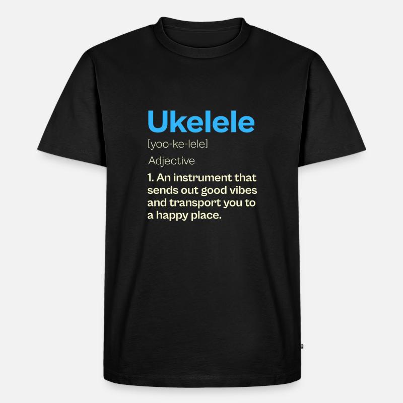 Ukelele Definition Gute Vibes Musik - Männer Premium Bio T-Shirt - Schwarz