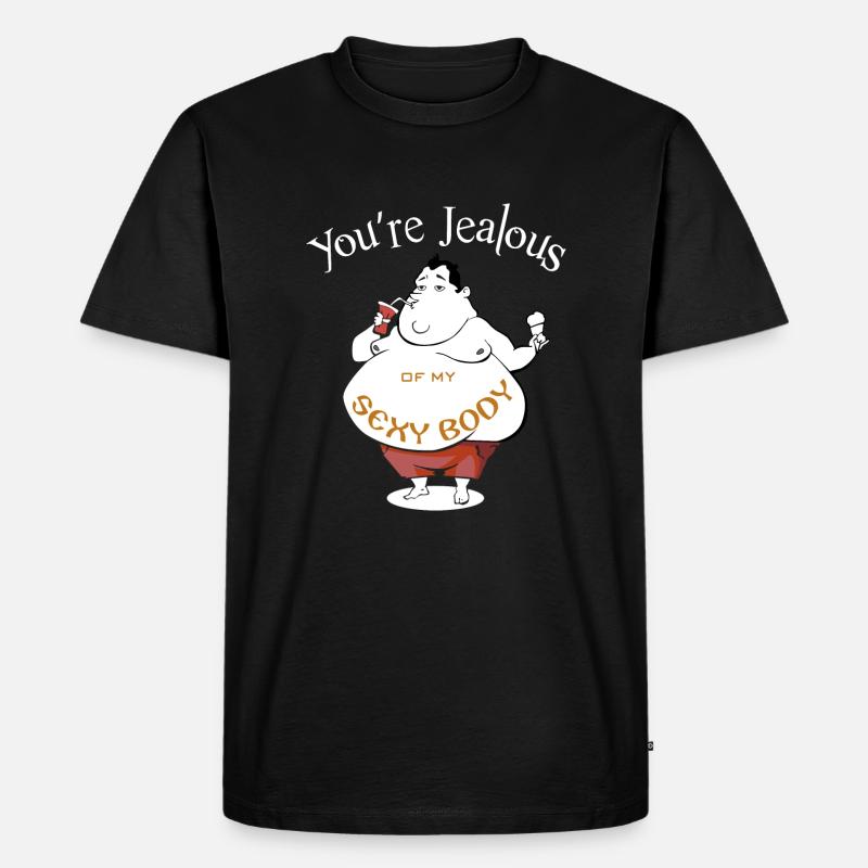 Körper - Männer Premium Bio T-Shirt - Schwarz