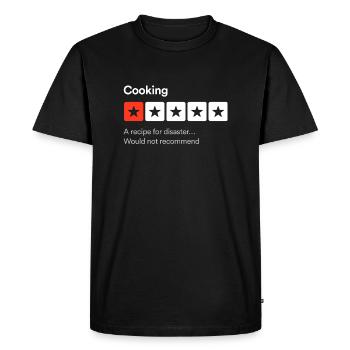 La cuisine, une recette pour le désastre... Critique sarcastique - T-shirt Premium bio Homme - noir - Devant - Nico (187cm)