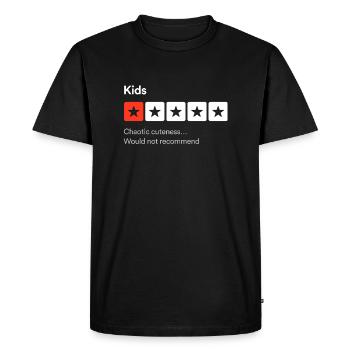 Les enfants, la gentillesse chaotique... Critique sarcastique d’une étoile - T-shirt Premium bio Homme - noir - Devant - Nico (187cm)