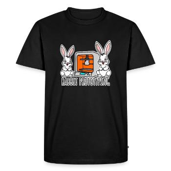 Rabbit Prototyping - Printing rabbits with 3D printer - Men's Premium Organic T-Shirt - black - Front - Nico (187cm)