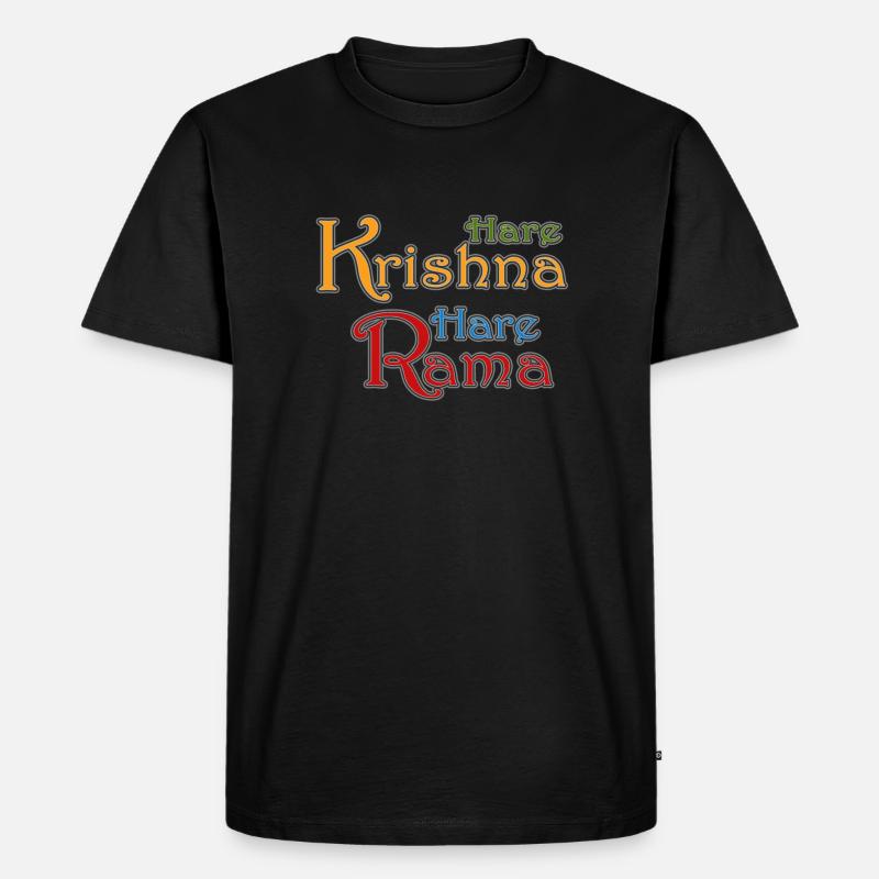 Hare Krishna Hare Rama - Männer Premium Bio T-Shirt - Schwarz