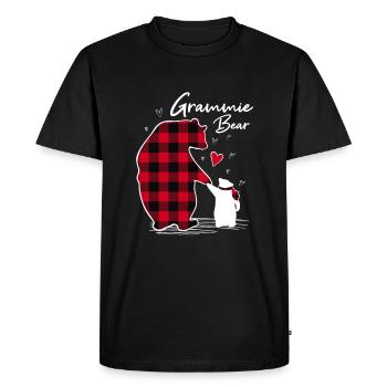 Ours Grammie - T-shirt Premium bio Homme - noir - Devant - Nico (187cm)