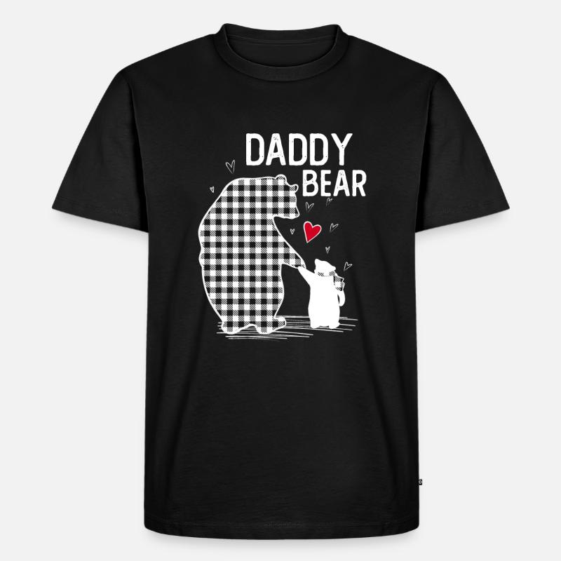 Daddy Bear - Männer Premium Bio T-Shirt - Schwarz