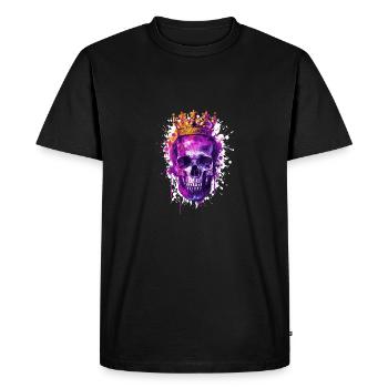 Couronne de crâne de roi - T-shirt Premium bio Homme - noir - Devant - Nico (187cm)