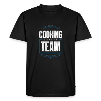 Cooking Crew - Men's Premium Organic T-Shirt - black - Front - Nico (187cm)