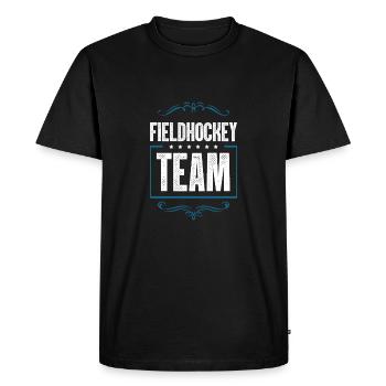 Équipe de hockey sur gazon - T-shirt Premium bio Homme - noir - Devant - Nico (187cm)