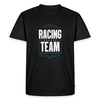 Équipe de course - T-shirt Premium bio Homme - noir - Devant - Nico (187cm)