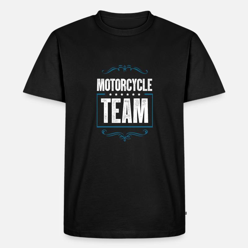 Motorcycle Team - Männer Premium Bio T-Shirt - Schwarz