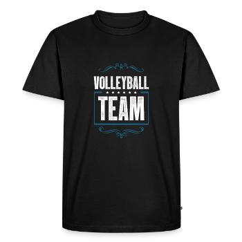 Équipe de volley-ball - T-shirt Premium bio Homme - noir - Devant - Nico (187cm)