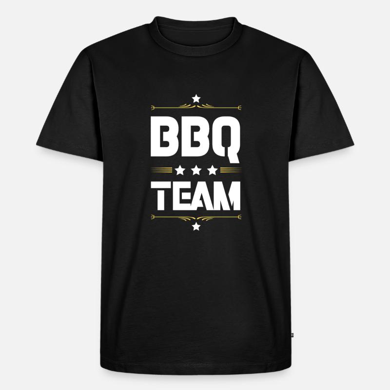 Bbq Team - Männer Premium Bio T-Shirt - Schwarz