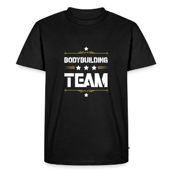 Équipe de musculation - T-shirt Premium bio Homme - noir - Devant - Nico (187cm)