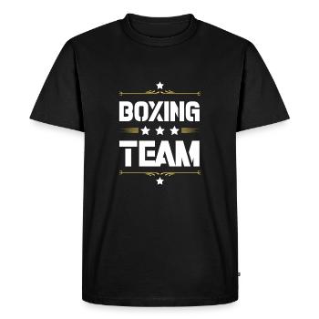 Boxing Team - Men's Premium Organic T-Shirt - black - Front - Nico (187cm)
