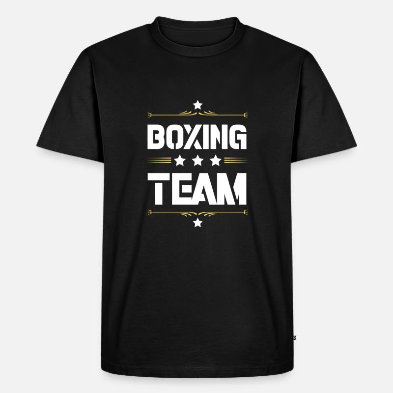Boxing Team - Männer Premium Bio T-Shirt - Schwarz