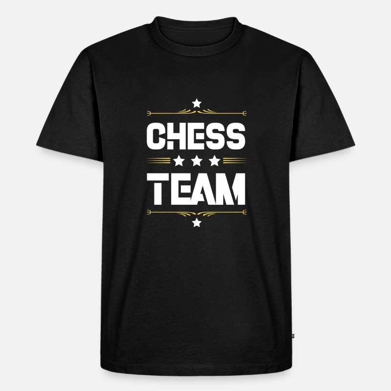 Chess Team - Männer Premium Bio T-Shirt - Schwarz