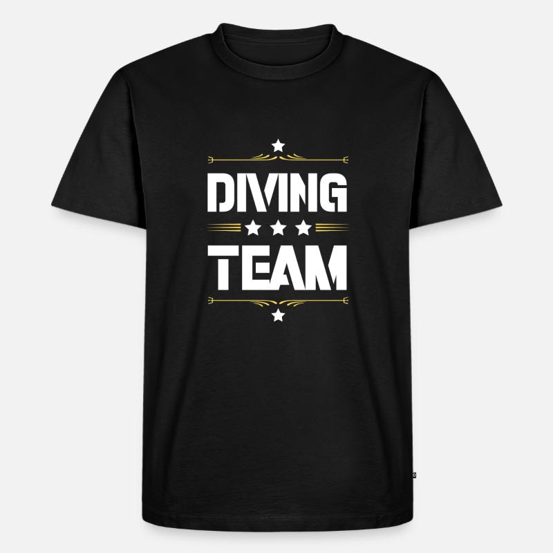 Diving Team - Männer Premium Bio T-Shirt - Schwarz