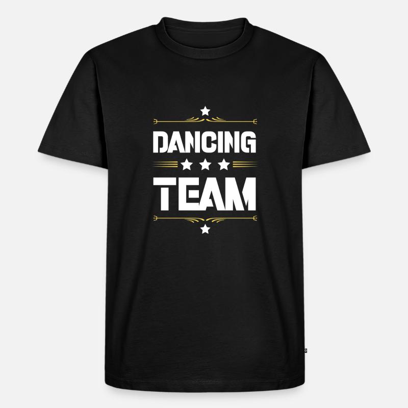 Dancing Team - Männer Premium Bio T-Shirt - Schwarz