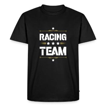 Équipe de course - T-shirt Premium bio Homme - noir - Devant - Nico (187cm)