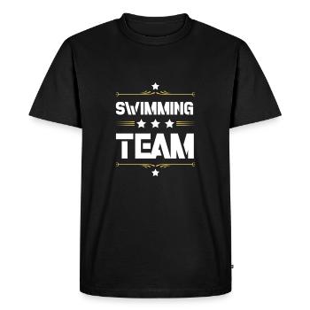 Équipe de natation - T-shirt Premium bio Homme - noir - Devant - Nico (187cm)