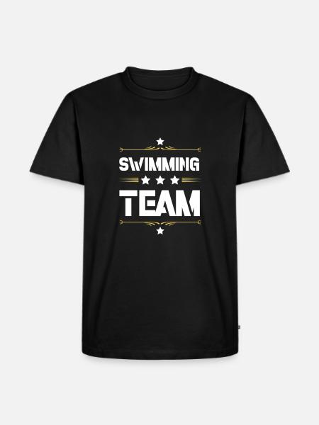 Swimming Team - Men's Premium Organic T-Shirt - black