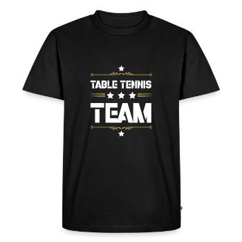 Equipe de tennis de table - T-shirt Premium bio Homme - noir - Devant - Nico (187cm)