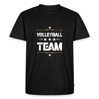 Équipe de volley-ball - T-shirt Premium bio Homme - noir - Devant - Nico (187cm)