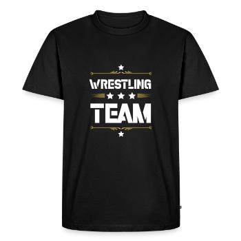 Wrestling Team - Men's Premium Organic T-Shirt - black - Front - Nico (187cm)