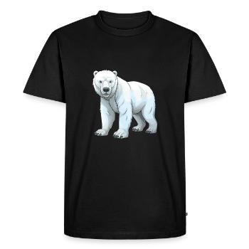 Polar Bear Animal - Men's Premium Organic T-Shirt - black - Front - Nico (187cm)