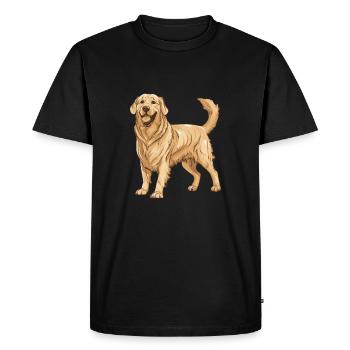 Chien Golden Retriever - T-shirt Premium bio Homme - noir - Devant - Nico (187cm)