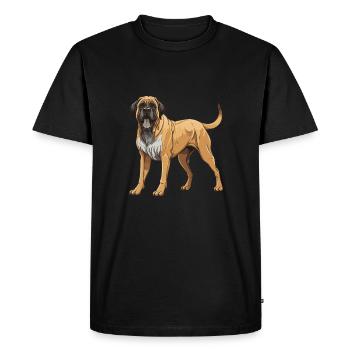 Mastiff Dog - Men's Premium Organic T-Shirt - black - Front - Nico (187cm)