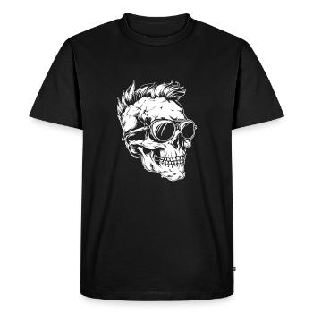 Crâne punk - T-shirt Premium bio Homme - noir - Devant - Nico (187cm)