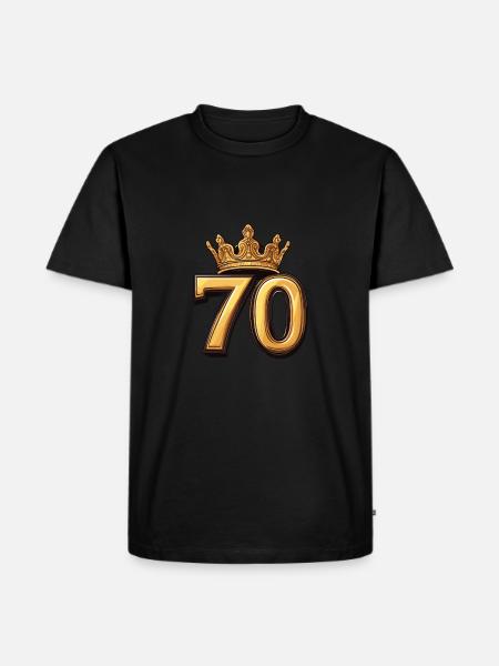 70 Number Crown - Men's Premium Organic T-Shirt - black