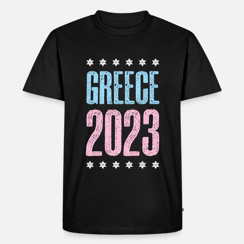 Greece 2023 - Männer Premium Bio T-Shirt - Schwarz