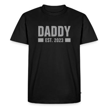 2023 - DEVENIR PÈRE - PROGÉNITURE - BÉBÉ - T-shirt Premium bio Homme - noir - Devant - Nico (187cm)