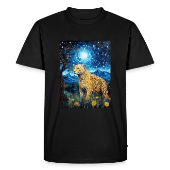Jaguar Van Gogh Style - T-shirt Premium bio Homme - noir - Devant - Nico (187cm)