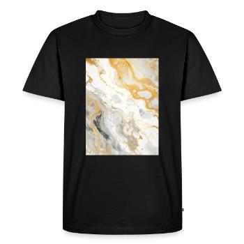 Marble Stone - Men's Premium Organic T-Shirt - black - Front - Nico (187cm)