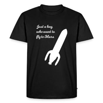 Expédition dans l’espace - T-shirt Premium bio Homme - noir - Devant - Nico (187cm)