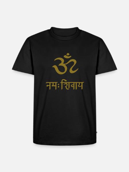 Om Namah Shivaya Sanskrit Manttra OM - Men's Premium Organic T-Shirt - black
