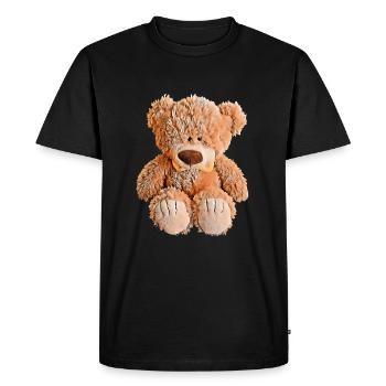 Cute Teddy Bear - Men's Premium Organic T-Shirt - black - Front - Nico (187cm)