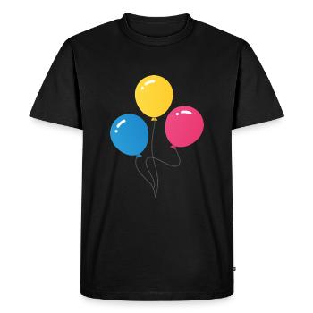 Ballons - T-shirt Premium bio Homme - noir - Devant - Nico (187cm)