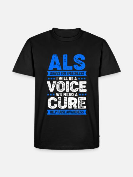 ALS nerve disease - Men's Premium Organic T-Shirt - black